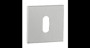 Paar vierkante sleutelroz. ZN 52x52x5mm rvs mat