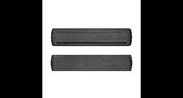 Briefplaat Axa Curve met schacht zwart