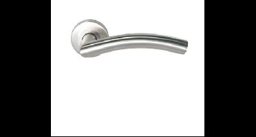 Deurkrukken Spanje op rozetten, rvs-mat