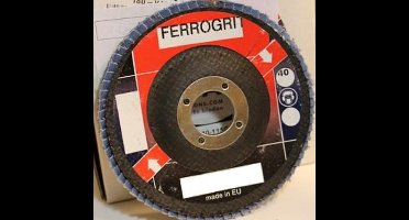 Ferrogrit lamellenschijf diam125mm vlak blauw K60