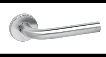 Lita IntAcc paar op rnd rozet m/ sl. roz. RVS mat