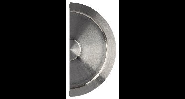 Glasdeurkom 1/2 maan gesloten 106mmx52mm, rvs