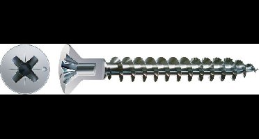 Spax spaanplaatschroef vz pk 4.5x40mm pz2 met kopboring
