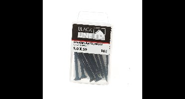 Spaanpl.schr.zwart pk tx20 5.0X50 Blister 10