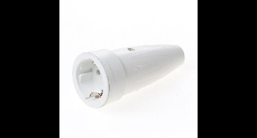 Contrastekker wit rubber 220v