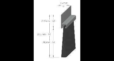 TOCHTSTRIP AH-5 40 MM HAAR 300