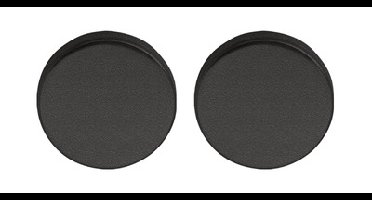 Paar blindrozetten ø50x7mm zwart