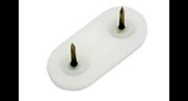 Glijnagel ovaal kunststof naturel 35x18mm