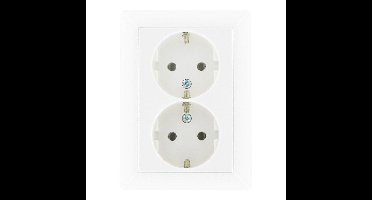 Jung AS500 wandcontactdoos 2-voudig RA wit