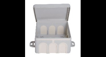 Kopp kabeldoos IP55 85x85x40mm grijs doordruk