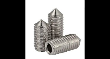 Stelschroef met kegelpunt DIN914 rvs A2 bzk M5x8mm