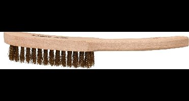 Ironside staaldraadborstel messing gegolfd 3-rij