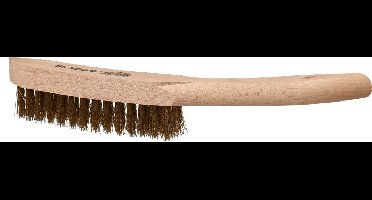 Ironside staaldraadborstel messing gegolfd 4-rij