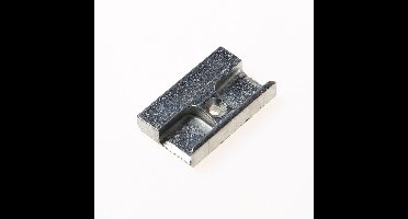 Sluitplaat hout vlak sponning 30mm zilv.