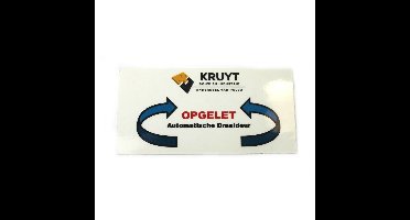 Sticker - pas op automatische draaideur transparant 120x60mm