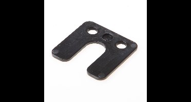 Stelplaat zwart 70x70x3+sleuf