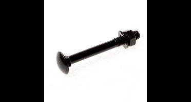 Slotbout M8x80 zwart met moer/ring