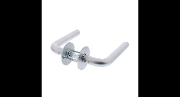 P+E Deurkruk L-model op ronde rozet 9mm stift