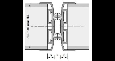 Deurnaald uitv.3110 2400mm dd40mm