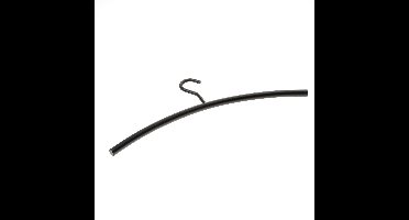 Kledinghanger 16mm holle buis zwart