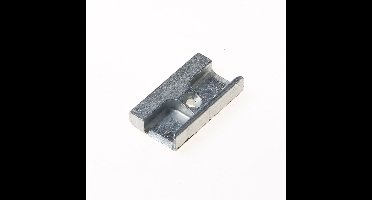 Sluitplaat hout vlak sponning 27mm zilve