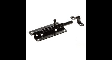 Plaatgrendel zwart 100mm GB