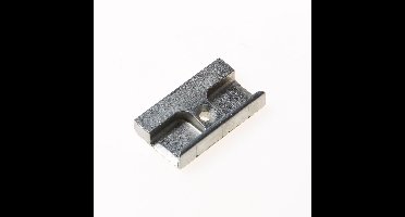 Sluitplaat hout vlak sponning 28mm zilve