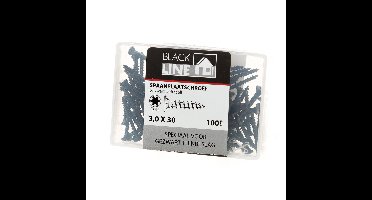 Spaanpl.schr.zwart pk tx10 3.0X30(100)