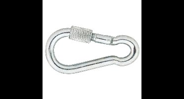 Karabijnhaak met schroef 080x08mm rvs