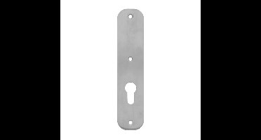 Schild plat 190x42x2mm profielcilindergat 72mm RVS
