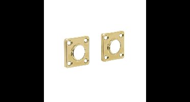 Rozetten vierkant 38x38x5mm messing gelakt