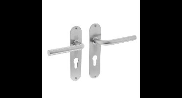 Deurkr.Recht ø16 mm slank schild PC 55 mm rvs