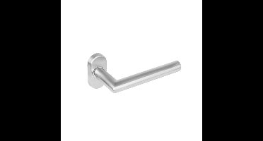 Gatdeel 1235 Hoek 90°op rozet ovaal staal dubbel geveerd RVS