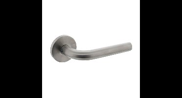 Deurkr.Recht op rozet rvs geborst.