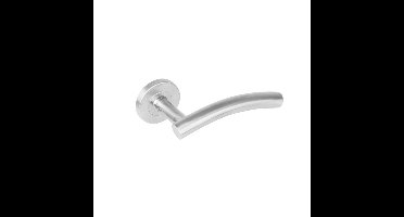 Gatdeel rechts 1274 gebogen op rond rozet staal met 7mm nok RVS