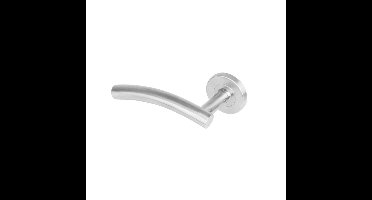 Gatdeel links 1274 Gebogen op rond rozet staal met 7mm nok RVS