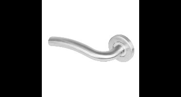 Gatdeel links 1275 Lisa op rond rozet staal met 7mm nok RVS