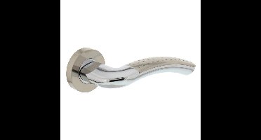 Gatdeel rechts 1688 Sharon op rond rozet 7mm nokken chroom/nikkel mat