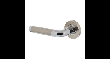 Gatdeel links Agatha op rond rozet 7mm nokken chroom/nikkel mat