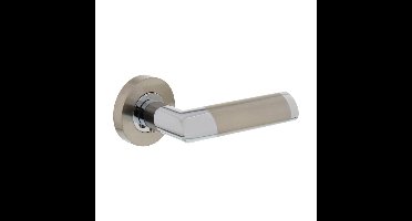 Gatdeel rechts Nicol op rond rozet 7mm nokken chroom/nikkel mat