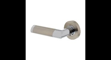 Gatdeel links Nicol op rond rozet 7mm nokken chroom/nikkel mat