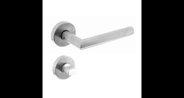 Deurkruk Hoek 90°met geveerde rozet met WC7mm ATP RVS