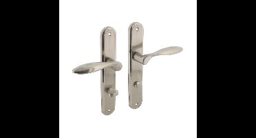 Deurkruk 1695 George op langschild WC78/8mm nikkel mat