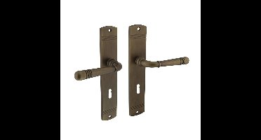 Deurkruk Emily op schild SL72 gebruineerd