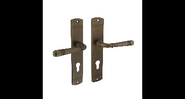 Deurkruk Emily op schild PC72 gebruineerd