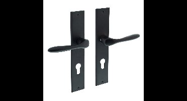 Deurkruk Banaan met schild 236x44x5mm PC 72mm zwart