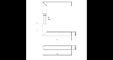 Deurkruk Jura met korte insert structuur zwart