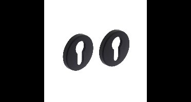 Cilinderrozetten verdekt ø49x7mm zwart