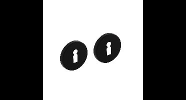 Sleutelrozetten verdekt ø50x7mm met nokken zwart