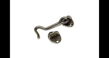 Windhaak opschroef 065mm messing vernikkeld